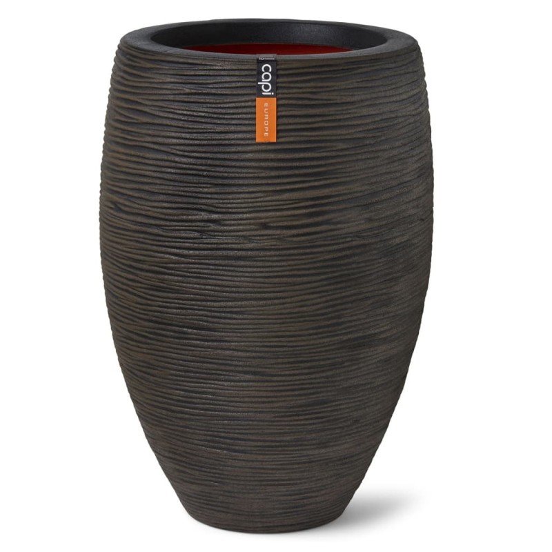 Capi Vaso Nature Rib Elegant Deluxe 45x72 cm castanho-escuro-Vasos e floreiras-Home Retail