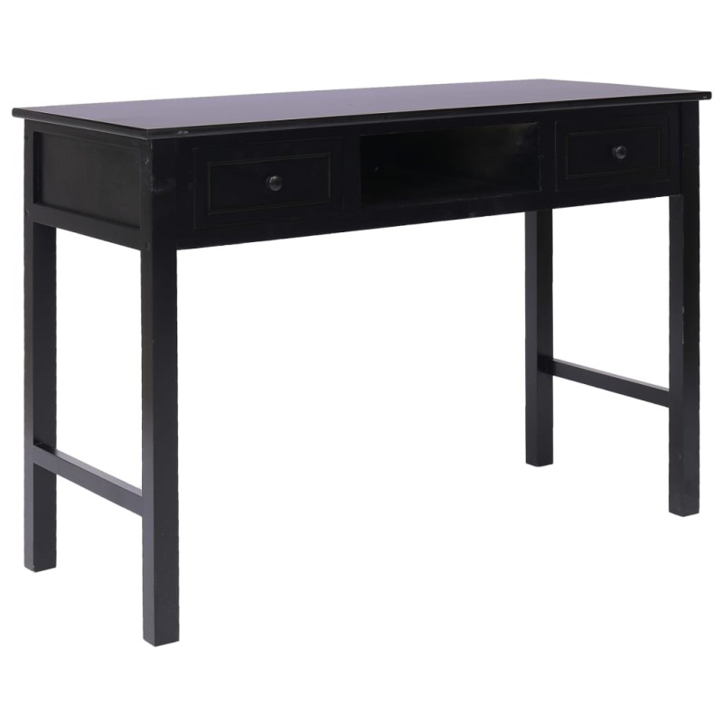 Secretária 110x45x76 cm madeira preto-Escrivaninhas-Home Retail