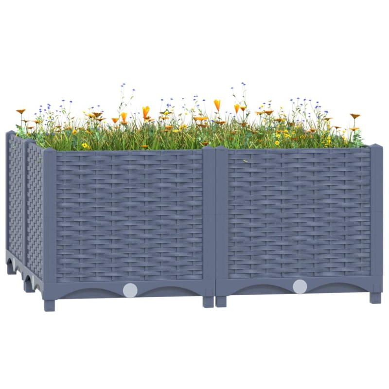 Canteiro elevado 80x80x38 cm polipropileno-Vasos e floreiras-Home Retail