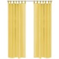 Cortinas em voile 2 pcs 140x175 cm amarelo