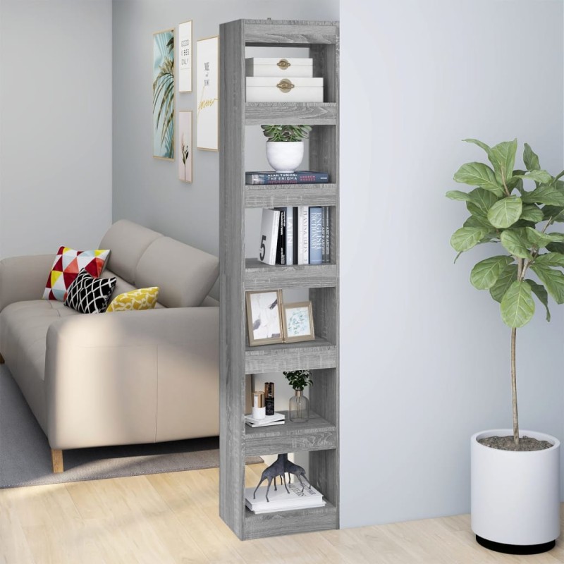 Estante/divisória 40x30x198 cm cor sonoma cinza-Estantes para livros-Home Retail