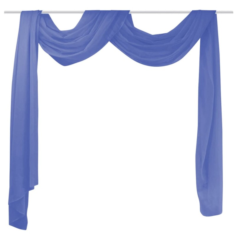 Cortinas em voile 140x600 cm azul real-Persianas e cortinas-Home Retail