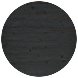 Tampo de mesa pinho maciço Ø90x2,5 cm preto