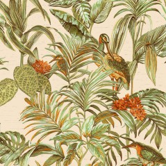 DUTCH WALLCOVERINGS Papel de parede Bird-of-Paradise cor verde