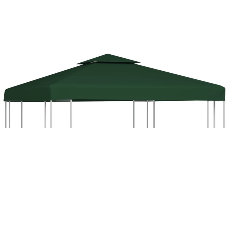 Cobertura de substituição p/ gazebo 310 g/m² verde 3x3 m-Topos para toldos e gazebos-Home Retail