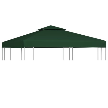 Cobertura de substituição p/ gazebo 310 g/m² verde 3x3 m