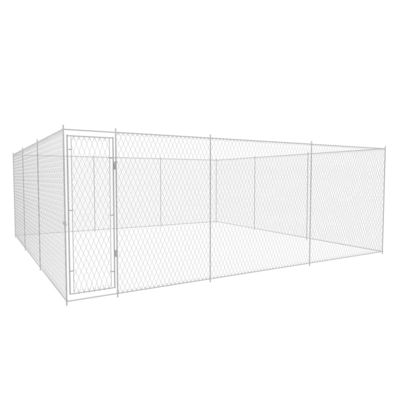 Canil de exterior em aço galvanizado 570x570x185 cm-Canis-Home Retail