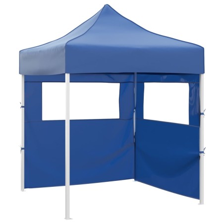 Tenda dobrável profissional festas 2 paredes 2x2 m aço azul