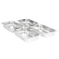 Recipientes gastronorm 4 pcs GN 1/1 100 mm aço inoxidável