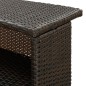 Mesa de bar para jardim 120x55x110 cm vime PE castanho