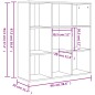 Estante 98x29x97,5 cm derivados madeira cinzento cimento