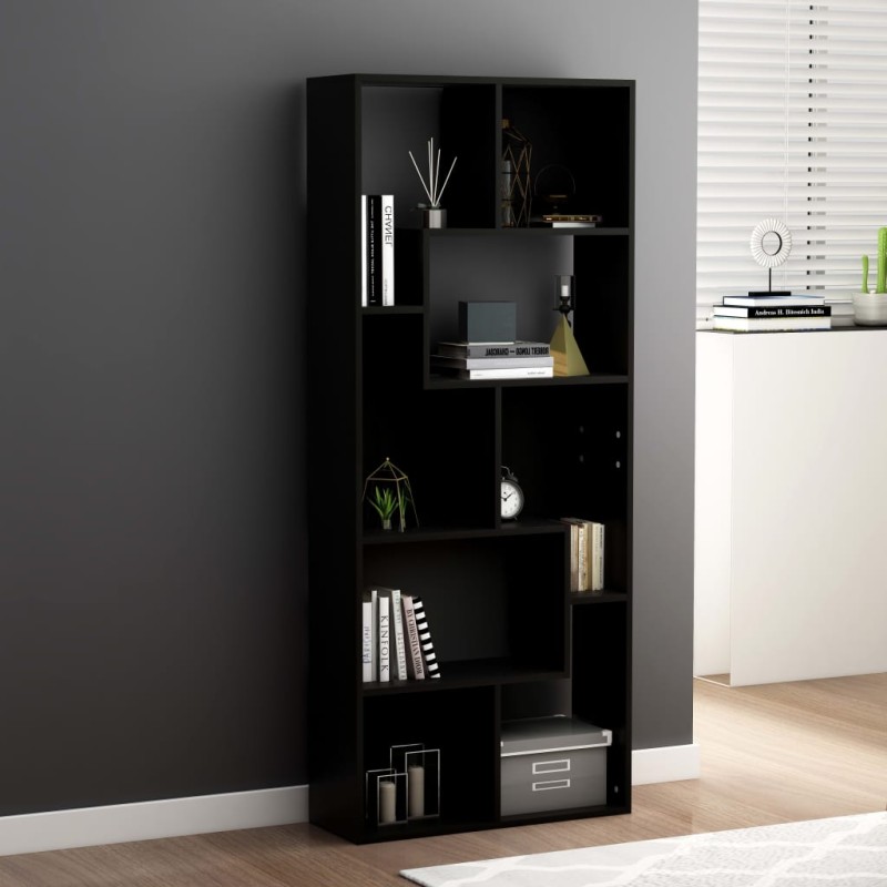 Estante 67x24x161 cm derivados de madeira preto-Estantes para livros-Home Retail