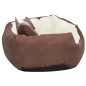 Almofadão p/ cães reversível lavável 65x50x20 cm castanho/creme