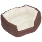 Almofadão p/ cães reversível lavável 65x50x20 cm castanho/creme