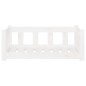 Cama para cães 75,5x55,5x28 cm madeira de pinho maciça branco