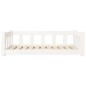 Cama para cães 95,5x65,5x28 cm madeira de pinho maciça branco