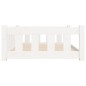 Cama para cães 95,5x65,5x28 cm madeira de pinho maciça branco