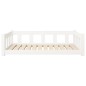 Cama para cães 105,5x75,5x28 cm madeira de pinho maciça branco