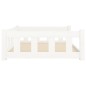 Cama para cães 105,5x75,5x28 cm madeira de pinho maciça branco