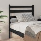 Cabeceira de cama 106x4x100 cm pinho maciço preto