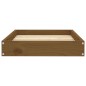 Cama para cães 61,5x49x9 cm pinho maciço castanho mel