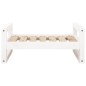 Cama para cães 65,5x50,5x28 cm madeira de pinho maciça branco