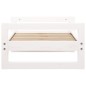 Cama para cães 65,5x50,5x28 cm madeira de pinho maciça branco