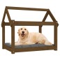 Cama para cães 81x60x70 cm pinho maciço castanho mel