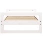 Cama para cães 75,5x55,5x28 cm madeira de pinho maciça branco