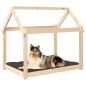 Cama para cães 101x70x90 cm madeira de pinho maciça