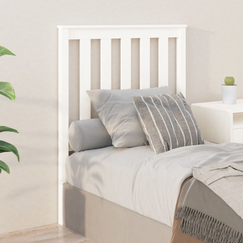 Cabeceira de cama 81x4x101 cm pinho maciço branco-Cabeceiras e estribos de camas-Home Retail