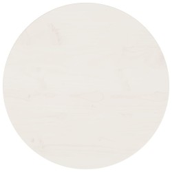 Tampo de mesa pinho maciço Ø50x2,5 cm branco