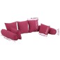 7 pcs conjunto de almofadas decorativas tecido rosa