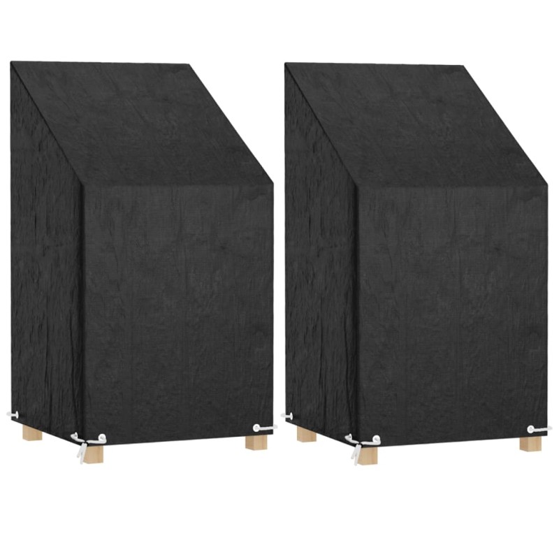 Capas cadeiras jardim 2 pcs 8 ilhós 65x65x80/120 cm polietileno-Capas para móveis de jardim-Home Retail