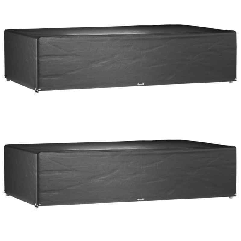 Capas p/ mobília jardim 2 pcs 12 ilhós 315x180x75 cm retangular-Capas para móveis de jardim-Home Retail