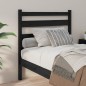 Cabeceira de cama 81x4x100 cm pinho maciço preto