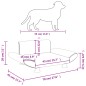 Cama para cães 70x45x28 cm tecido cinzento-escuro