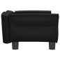 Cama para cães 70x45x30 cm couro artificial preto