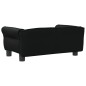 Cama para cães 70x45x30 cm couro artificial preto