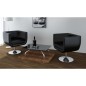 Cadeiras de bar 2 pcs couro artificial preto