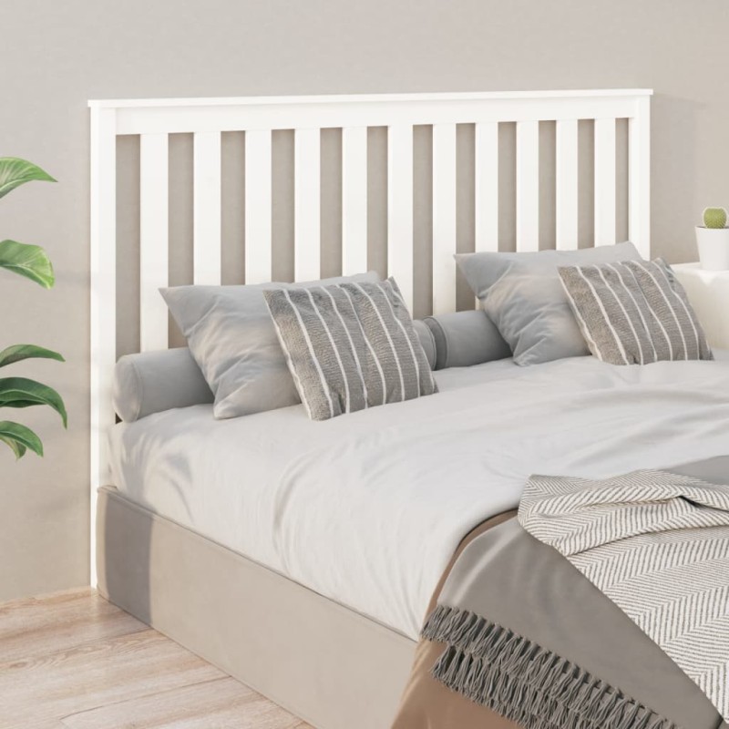 Cabeceira de cama 156x6x101 cm pinho maciço branco-Cabeceiras e estribos de camas-Home Retail