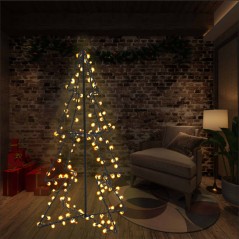 Árvore de Natal em cone 160 LEDs 78x120 cm interior e exterior