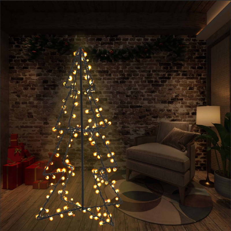 Árvore de Natal em cone 160 LEDs 78x120 cm interior e exterior-Árvores de Natal-Home Retail