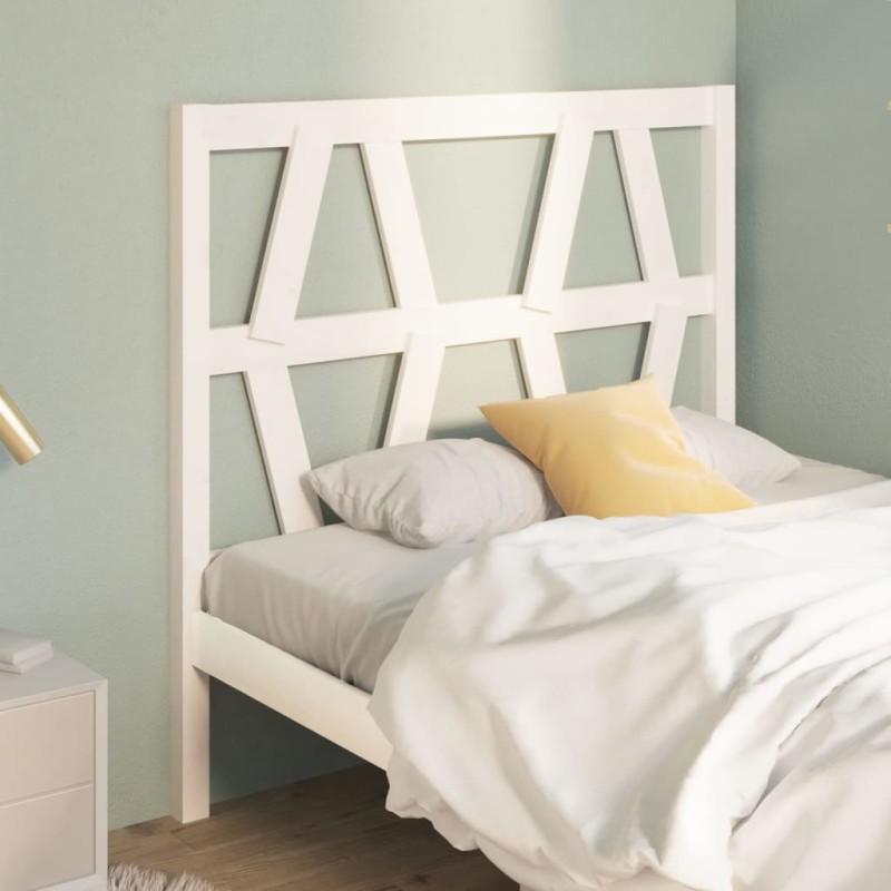 Cabeceira de cama 96x4x100 cm pinho maciço branco-Cabeceiras e estribos de camas-Home Retail