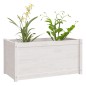 Vasos/floreiras de jardim 2 pcs 100x50x50cm pinho maciço branco