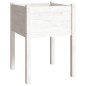 Vaso/floreira de jardim 2 pcs 50x50x70 cm pinho maciço branco