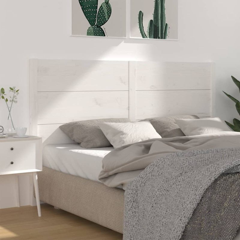 Cabeceira de cama 166x4x100 cm pinho maciço branco-Cabeceiras e estribos de camas-Home Retail