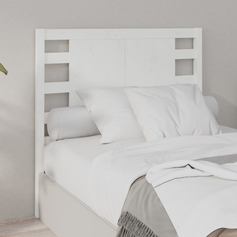 Cabeceira de cama 81x4x100 cm pinho maciço branco-Cabeceiras e estribos de camas-Home Retail