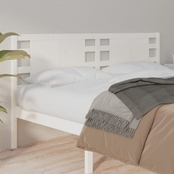 Cabeceira de cama 146x4x100 cm pinho maciço branco