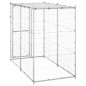 Canil de exterior com telhado 110x220x180 cm aço galvanizado